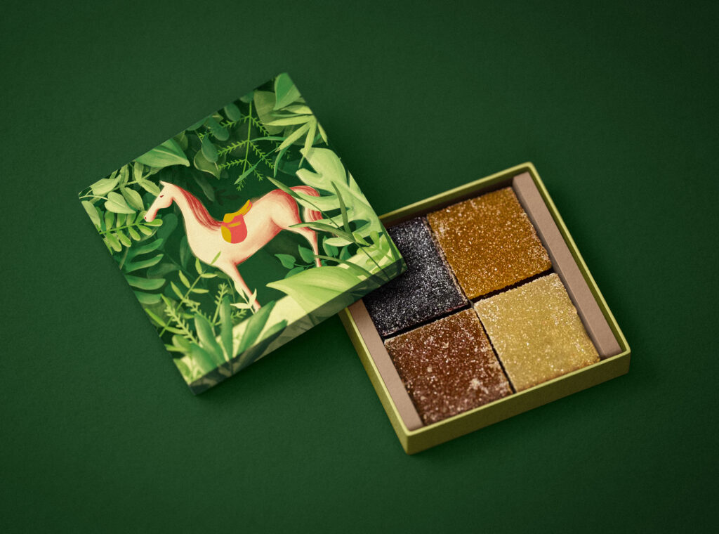 Illustration Été Hermès pour coffret cadeau